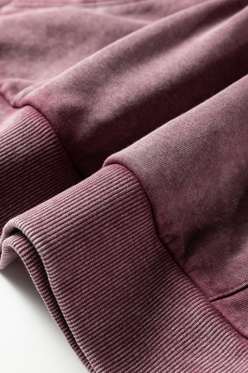 Wild Ginger Half Zip Kangaroo Pocket Mineral Wash Baggy Hoodie